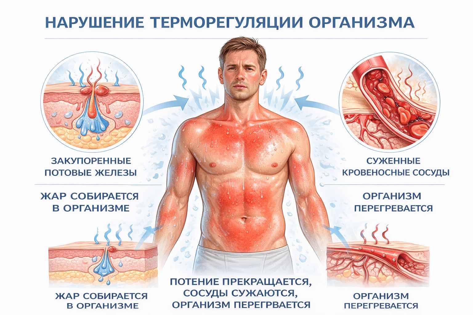 Иллюстрация нарушения терморегуляции